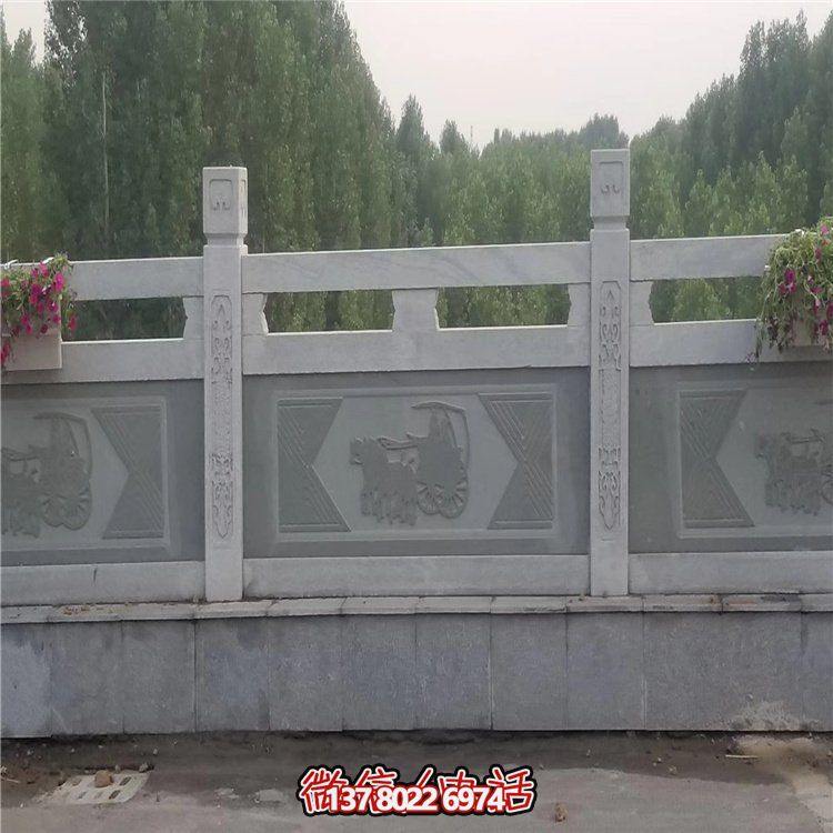 精美大理石浮雕欄桿擺件，為公園裝飾添彩