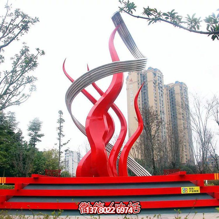 大型不銹鋼彩繪園林景觀廣場