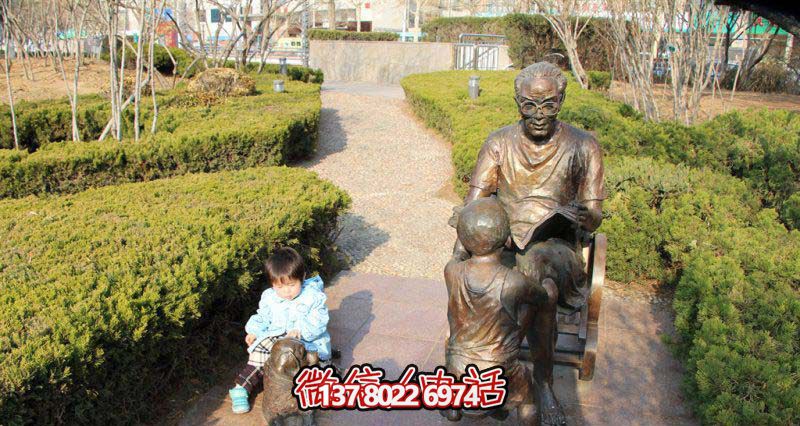 創意銅雕讀書雕塑,讓小朋友在園林中暢快閱讀 創意銅雕讀書雕塑,讓小朋友在園林中暢快閱讀