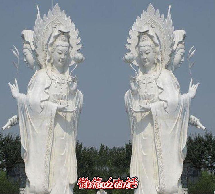 漢白玉觀音大型石雕雕塑 漢白玉觀音大型石雕雕塑