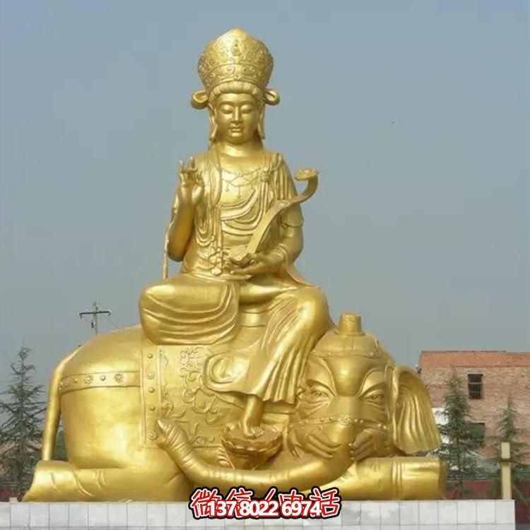 玻璃鋼雕塑文姝普賢，精致烤漆噴金大型景點(diǎn)裝飾