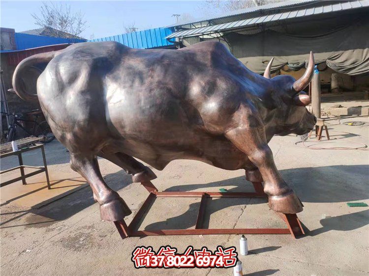 大型銅牛景觀雕塑，招財擺件