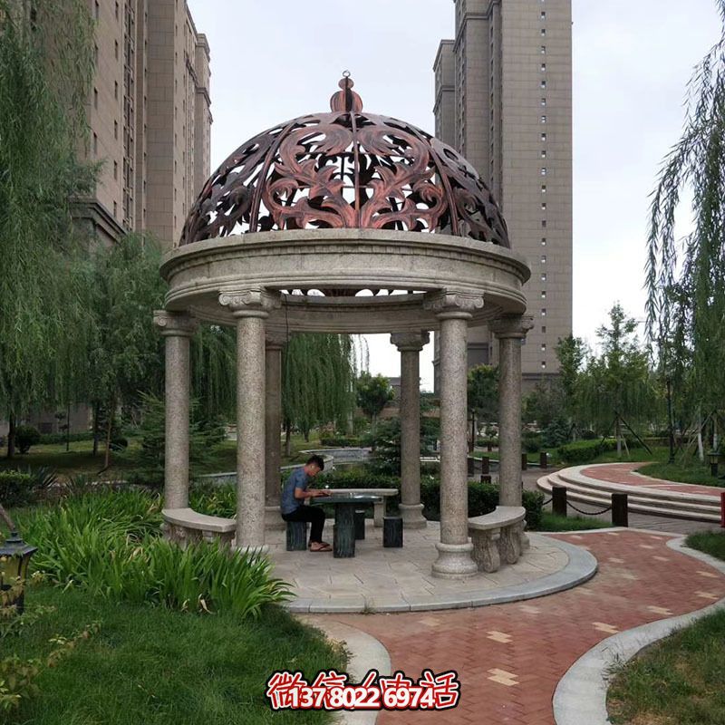 高端歐式鏤空涼亭，打造完美小區(qū)廣場