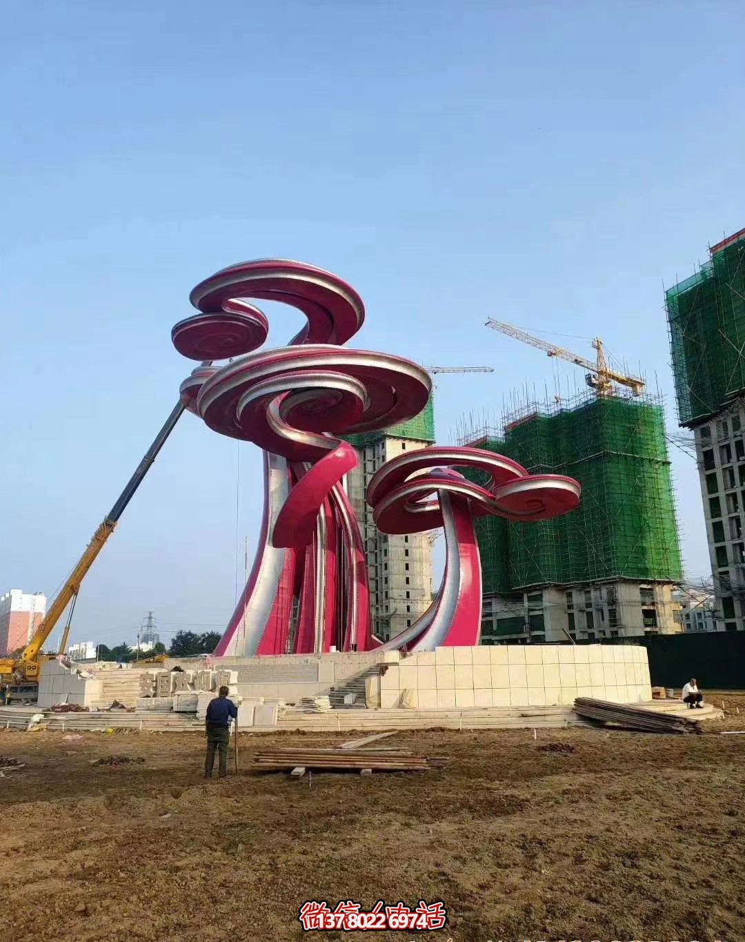 玻璃鋼祥云彩繪雕塑，個性創(chuàng)意景區(qū)裝飾