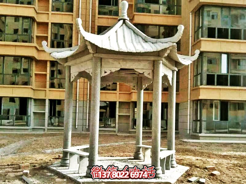 仿古建筑涼亭，為小區、公園、草坪提供休息雕塑美化