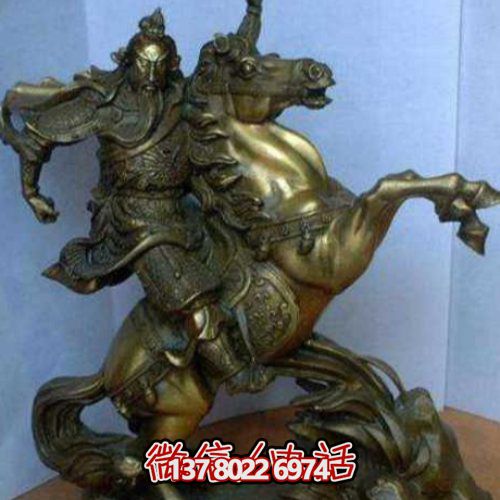 傳統(tǒng)工藝銅雕騎馬人物雕塑，點(diǎn)綴戶外園林
