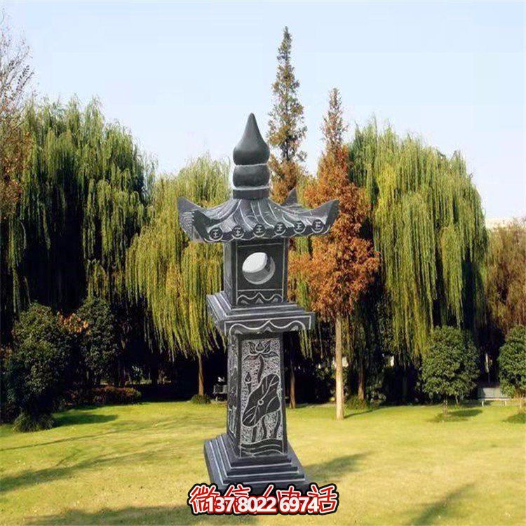 精美青石石雕石燈景觀擺件，裝點你的戶外庭院
