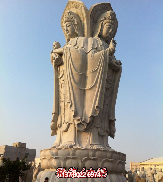 大型觀音大理石雕塑，精美的園林景觀裝飾