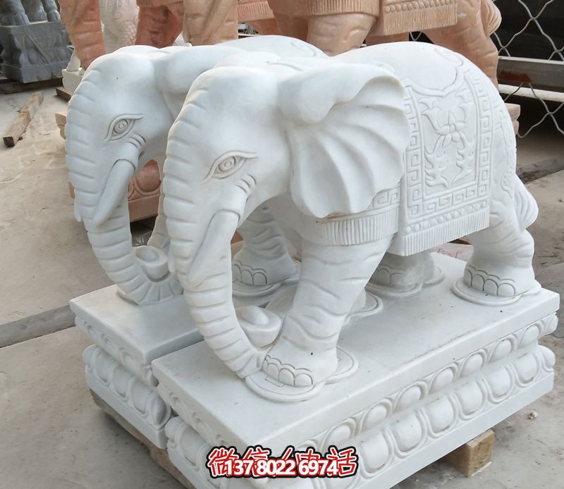 漢白玉雕塑,招財大象,令您鎮宅景區庭院更加迷人 漢白玉雕塑,招財大象,令您鎮宅景區庭院更加迷人