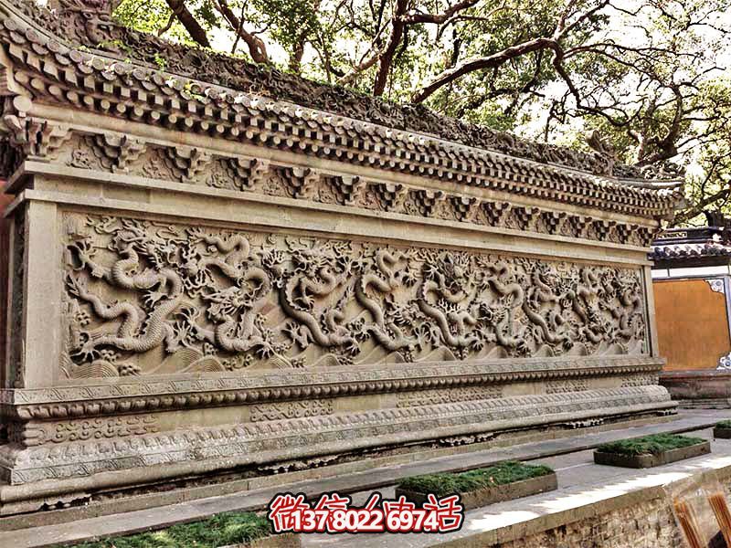 景區古建筑九龍壁壁畫雕塑 景區古建筑九龍壁壁畫雕塑