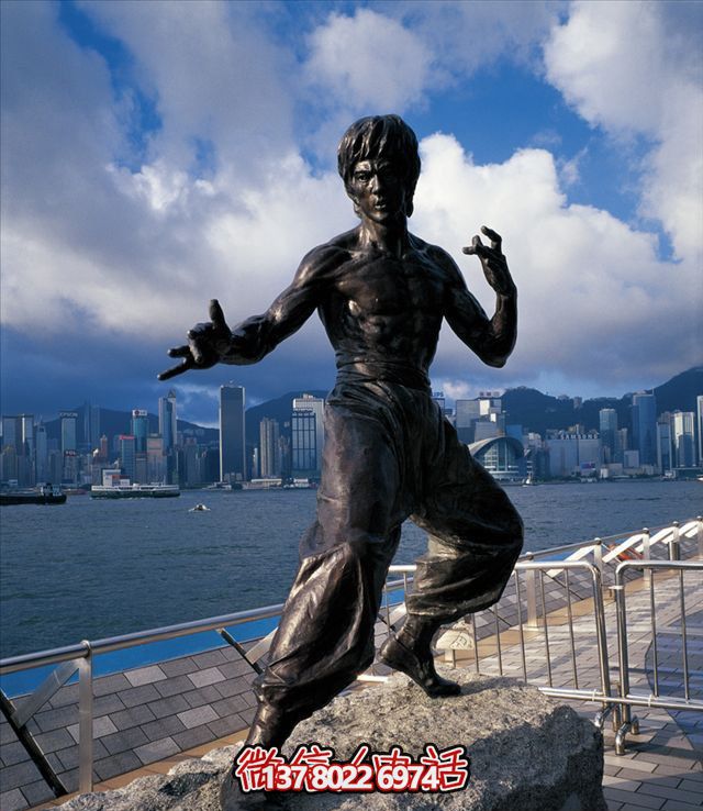 近代名人銅雕影視巨星李小龍雕塑 近代名人銅雕影視巨星李小龍雕塑