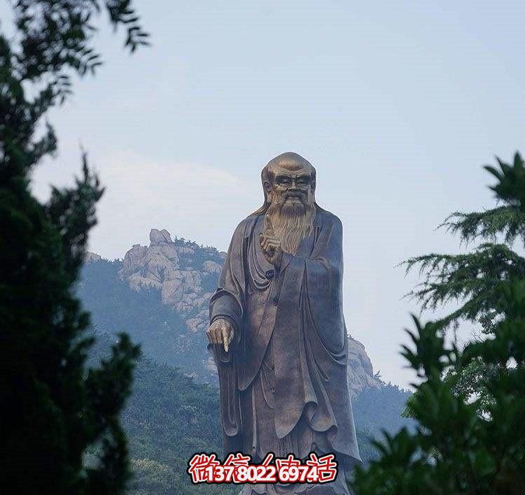 戶外大型鑄銅老子雕像，仿古做舊古代名人擺件