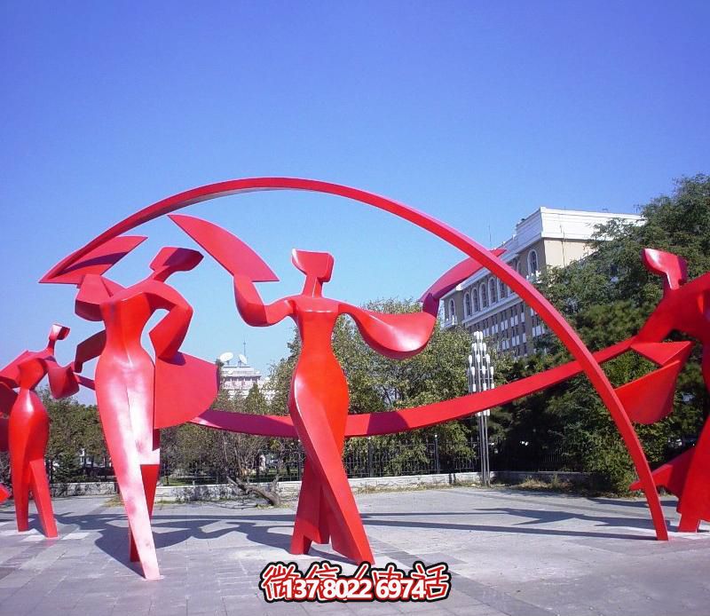 花園廣場(chǎng)不銹鋼扇子舞蹈雕塑 花園廣場(chǎng)不銹鋼扇子舞蹈雕塑