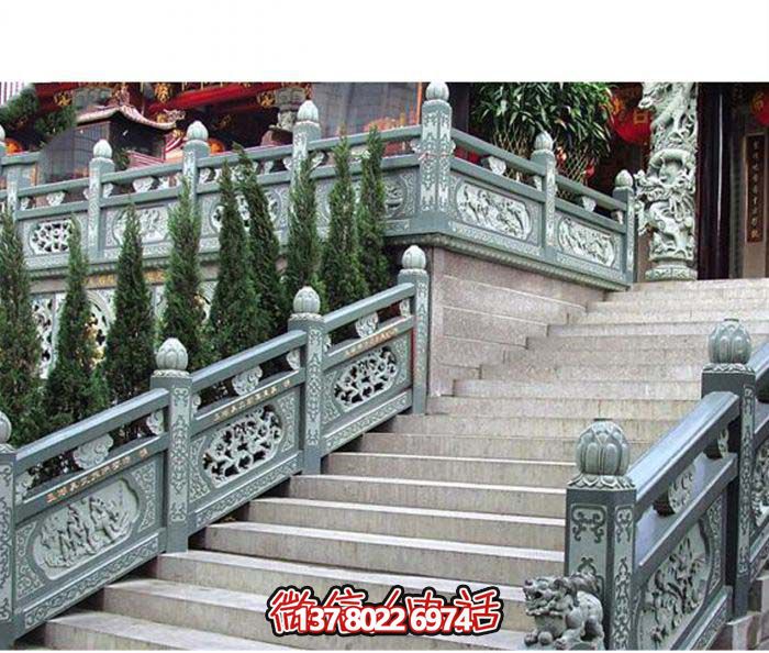 青石仿古寺院臺階扶手欄桿雕塑 青石仿古寺院臺階扶手欄桿雕塑