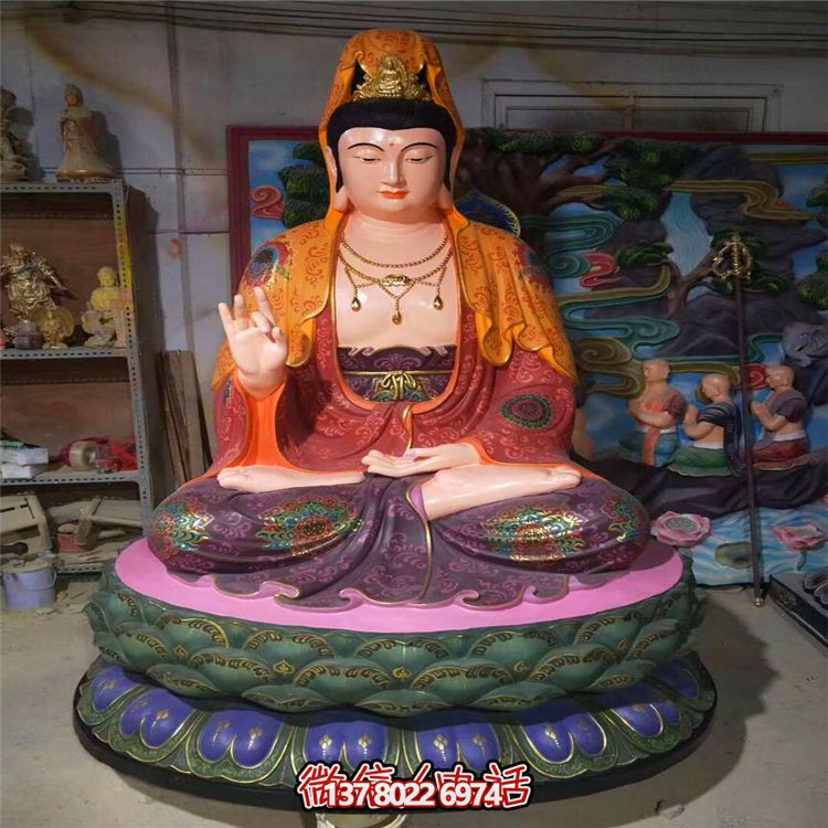 玻璃鋼彩繪寺廟大型景觀菩薩觀音雕塑 玻璃鋼彩繪寺廟大型景觀菩薩觀音雕塑