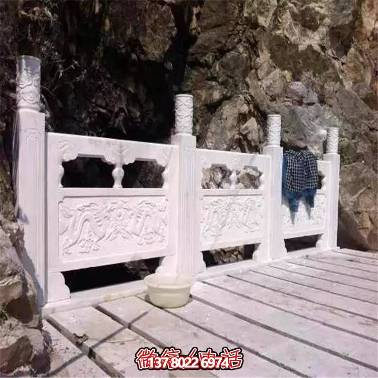 大理石石雕戶外園林景觀護(hù)欄雕塑