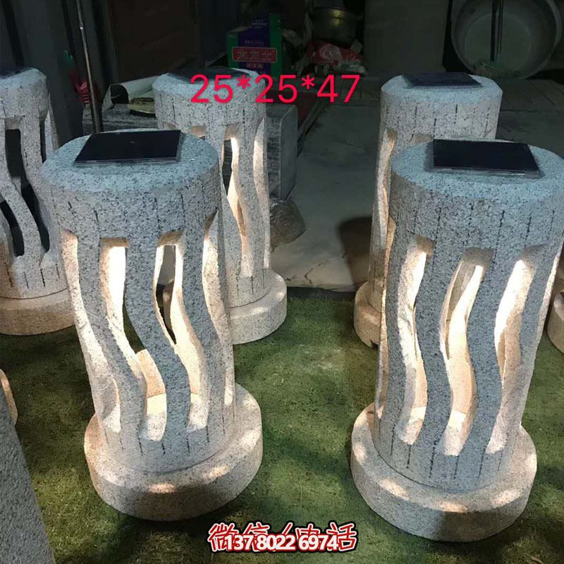 太陽能石燈籠現(xiàn)代簡約廣場大理石擺件草坪燈一對 太陽能石燈籠現(xiàn)代簡約廣場大理石擺件草坪燈一對