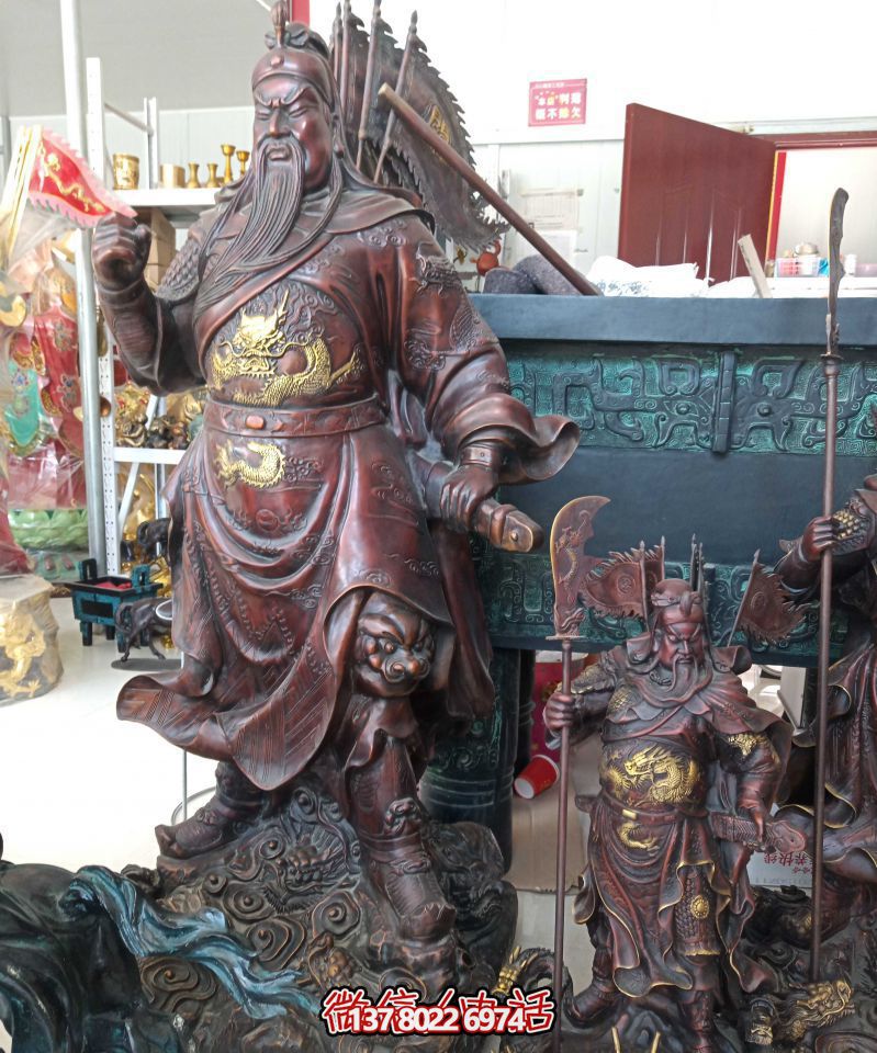 銅雕戶外大型武財神關公雕塑 銅雕戶外大型武財神關公雕塑