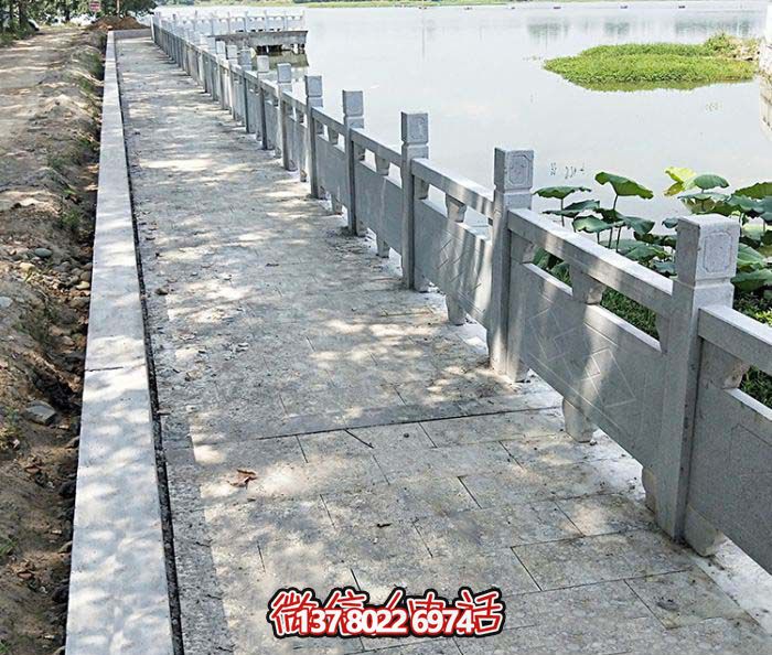 農場池塘道路青石雕刻防護欄桿 農場池塘道路青石雕刻防護欄桿