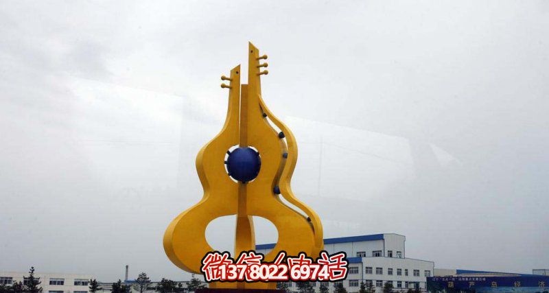 廣場不銹鋼抽象琵琶葫蘆雕塑 廣場不銹鋼抽象琵琶葫蘆雕塑