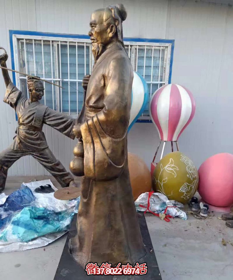 戶外古代人物名醫銅雕華佗雕塑 戶外古代人物名醫銅雕華佗雕塑