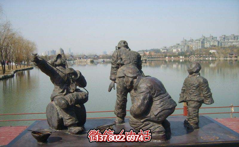 公園飯后拉二胡唱歌的人物銅雕二胡雕塑 公園飯后拉二胡唱歌的人物銅雕二胡雕塑