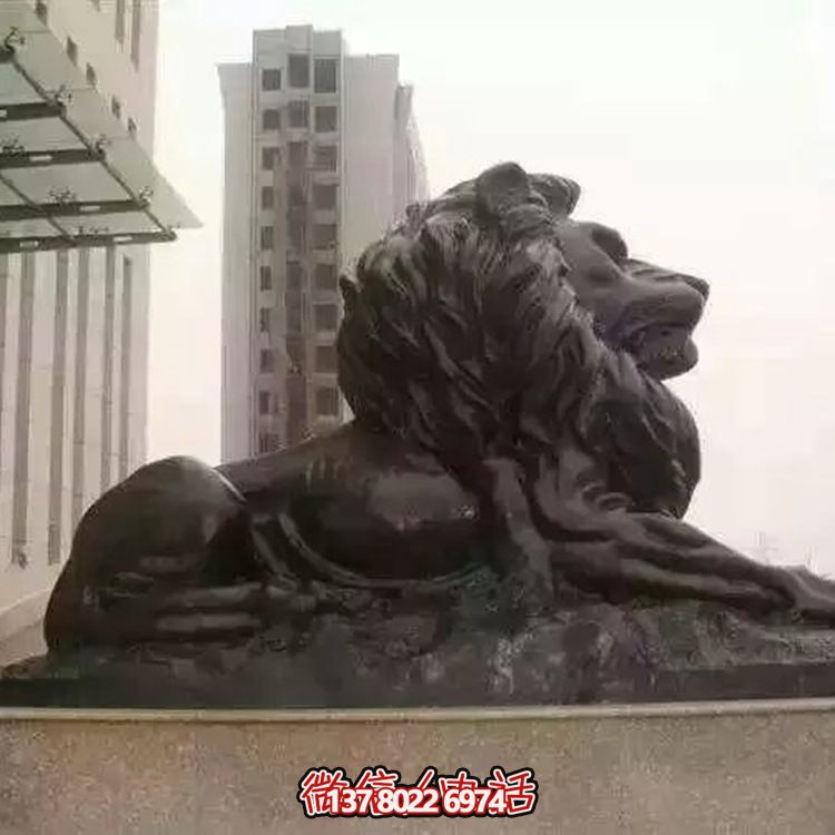 法院大型仿真動物不銹鋼仿銅獅子雕塑 法院大型仿真動物不銹鋼仿銅獅子雕塑