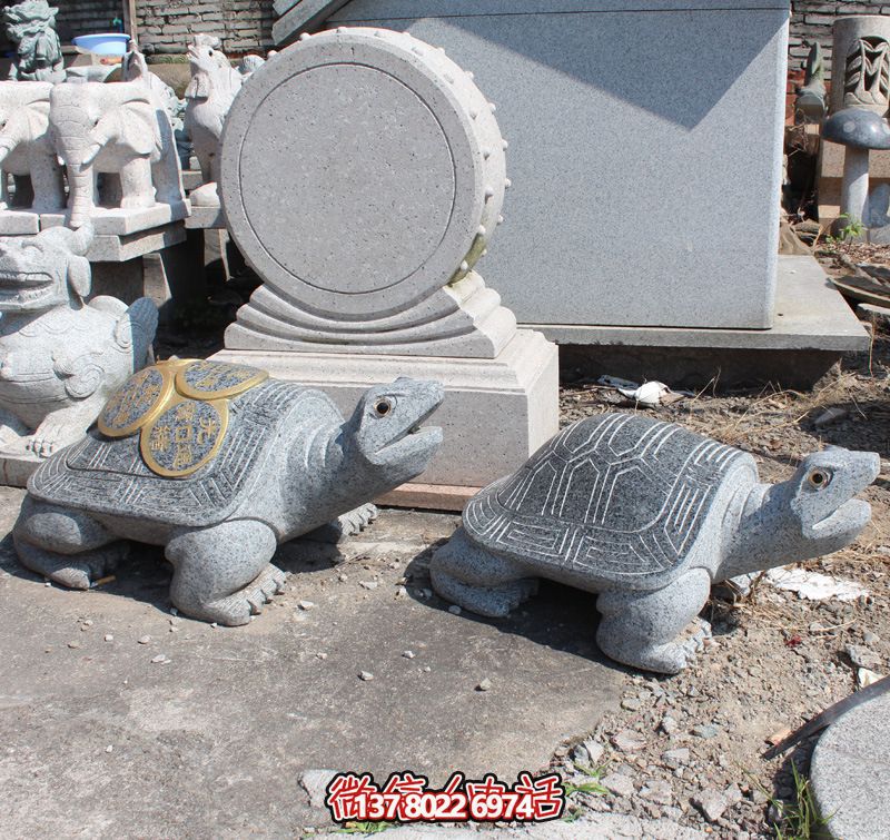 庭院創意大理石石雕行走的兩只烏龜雕塑 庭院創意大理石石雕行走的兩只烏龜雕塑