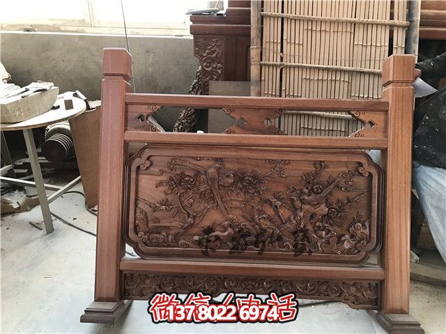 室內別墅紅木浮雕花紋欄桿雕塑 室內別墅紅木浮雕花紋欄桿雕塑