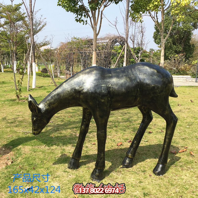 公園玻璃鋼仿銅戶外大型動物景觀鹿雕塑 公園玻璃鋼仿銅戶外大型動物景觀鹿雕塑