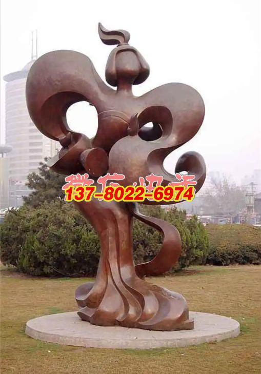 婉韻凝風(fēng) 銅塑舞傾城--人物抽象雕塑