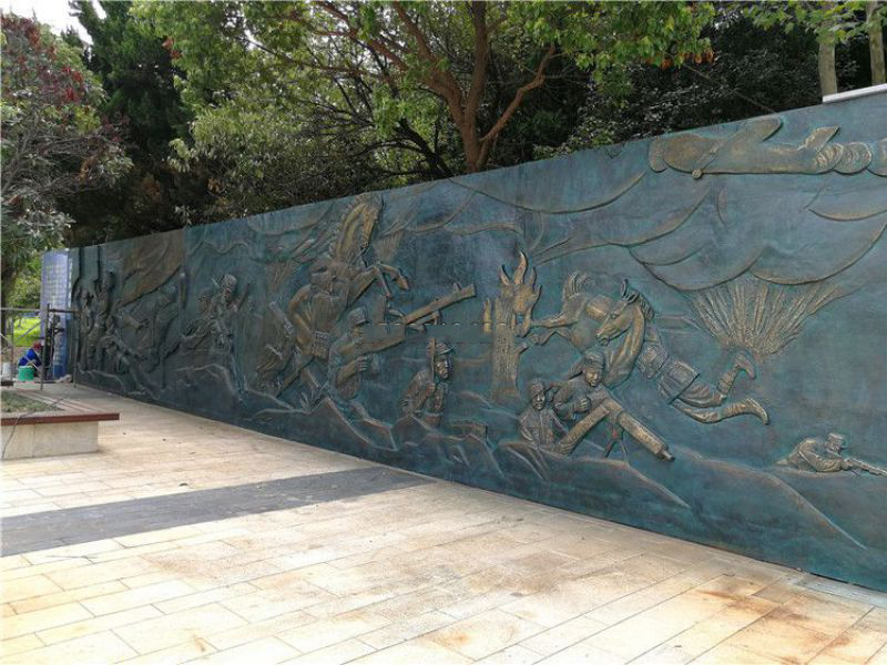 紀念園抗戰(zhàn)銅浮雕壁畫